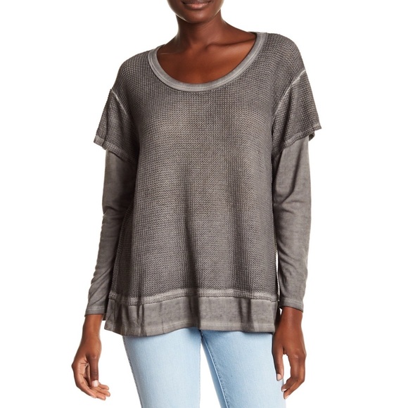 Vintage Havana Tops - Vintage Havana Waffle Knit Tee